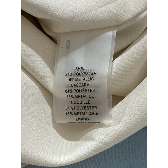 Vince Camuto Metallic Brocade Fit & Flare Dress Blue Gold Sleeveless Size 2 - Picture 10 of 12